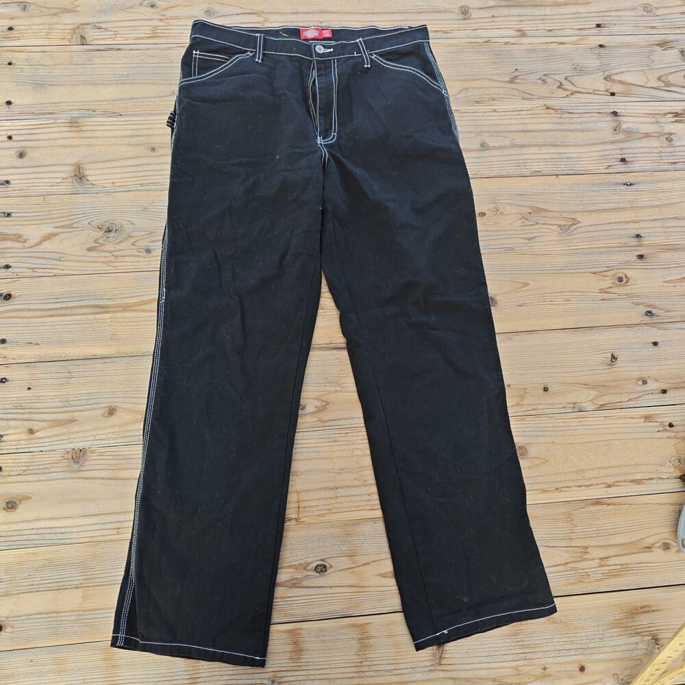 Dickies Pants Women's 11/30 Black Carpenter Cargo Work Skarte Goth Skateboarding